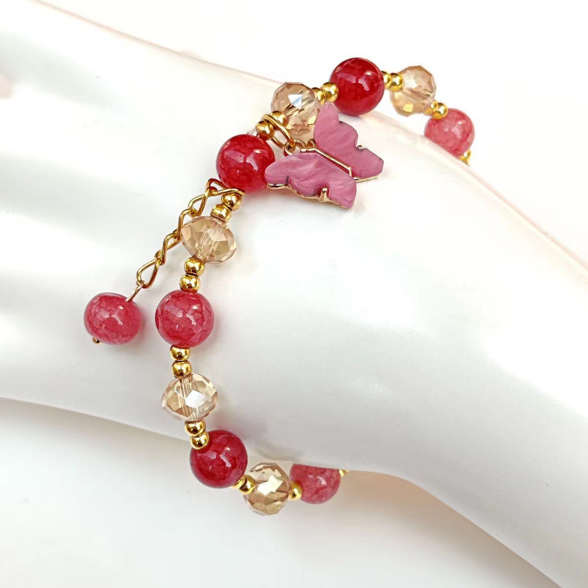 나비 팔찌 레드