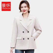 小个子妈妈春装洋气西装外套女2025新款中老年春秋上衣休闲小西服