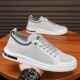 Men's shoes in summer breathable mesh fly woven versatile casual flat shoes, one foot work soft sole sports small white trendy shoes