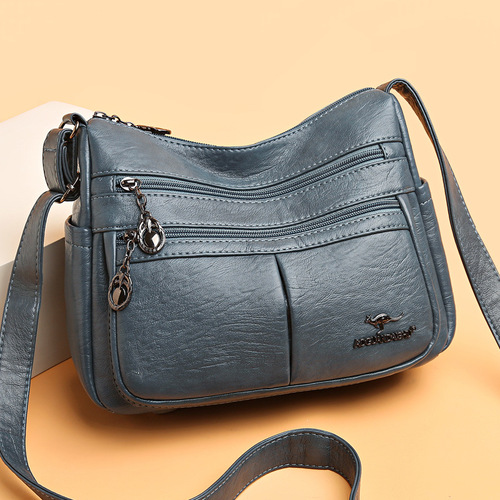 Women's Handbag 2025 Mother Bag Korean Style Single Shoulder Crossbody Bag Simple and Elegant Bag for Middle-Aged Women with Soft Leather Texture