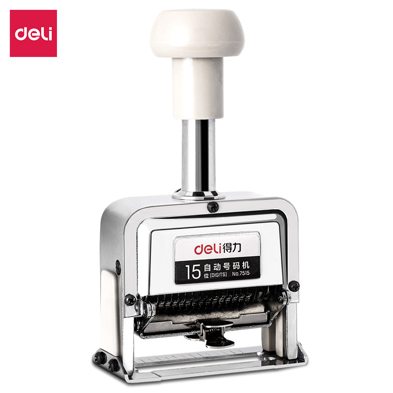Deli 7506 7507 7508 7509 máquina de marcado automático número digital rotación sello