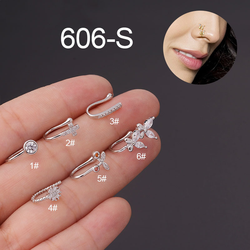 Nose Rings & Studs Fashion Butterfly Copper Plating display picture 3