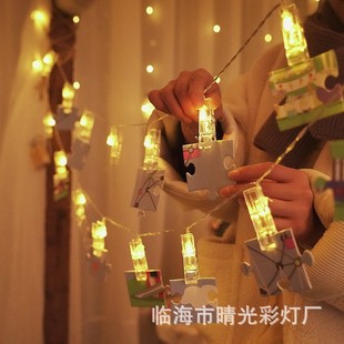 Factory wholesale photo clip battery light string led creative small colored lights indoor postcard decorative lights Christmas lights