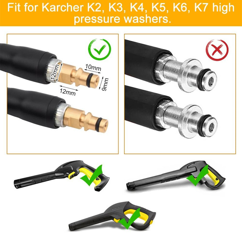 Lavadora de automóviles de alta presión tubo de salida de agua de doble extremo Kaiserkarcher K2 - K7 manguera tubo de lavado de automóviles de alta presión transfronterizo image 5