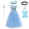 Summer small princess costume, dress, 2020 years, with short sleeve, children's clothing