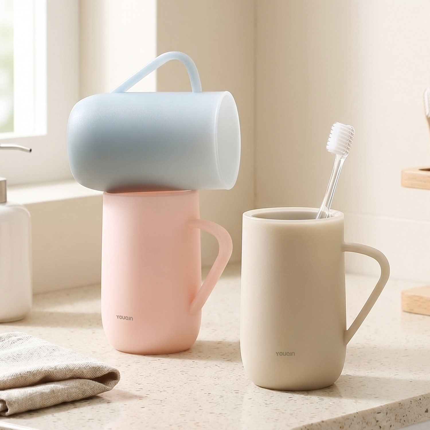 New 2026 Mouthwash Cup for Couples, Mold-Resistant Toothbrush Cup, Thickened Dental Cup, Household Toothbrush Cup