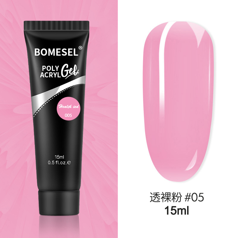 Explosión de uñas de color desnudo de cristal extensión de uñas sin papel modelo de extensión rápida 15ML 30ML