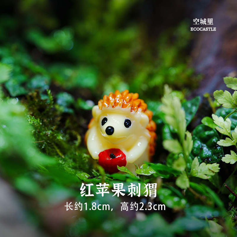 Adornos de micro - paisaje de conejo "en la ciudad vacía" materiales de bricolaje envueltos en macetas de carne decoradas peceras decoradas con adornos de paisaje