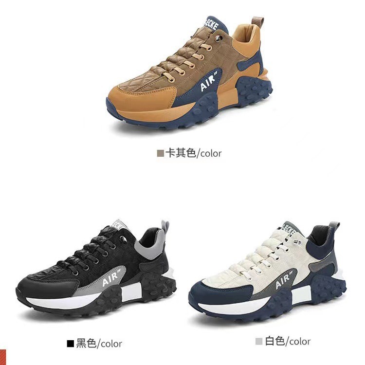 Zapatilla de deporte de los hombres de otoño e invierno Nueva polar forrado cálido casual zapatos de argán zapatillas de deporte de fondo grueso cómodo zapatos de papá