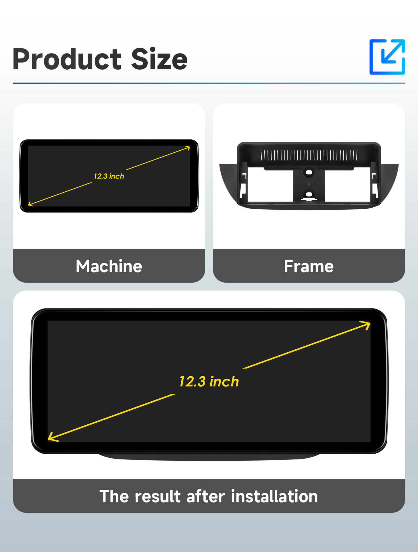 12.3inch Suitable for 2015-2019 Mercedes-Benz B-Class W246 Wireless Carplay Car GPS Navigation