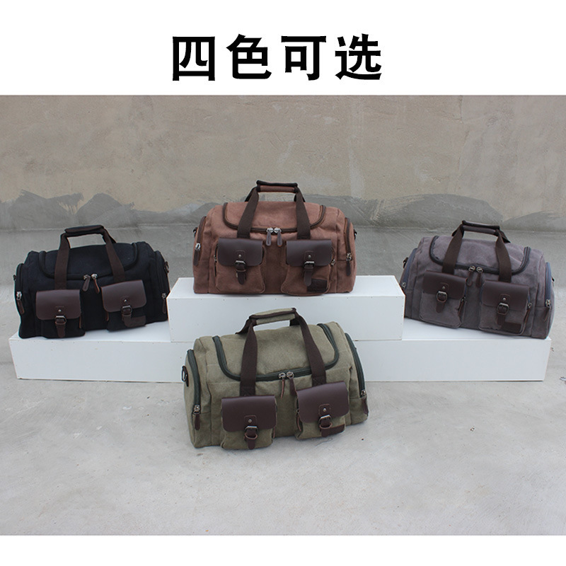 外国貿易キャンバスハンドバッグ男性アウトドア斜め掛けショルダーバッグアルバイト旅行荷物バッグ大容量旅行収納バッグ|undefined