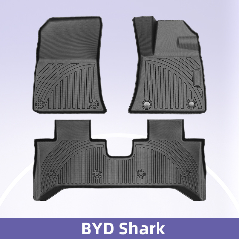 Aplicable a BYD Shark2025 3D para todo el tiempo TPE almohadilla de pie para automóviles almohadilla del maletero