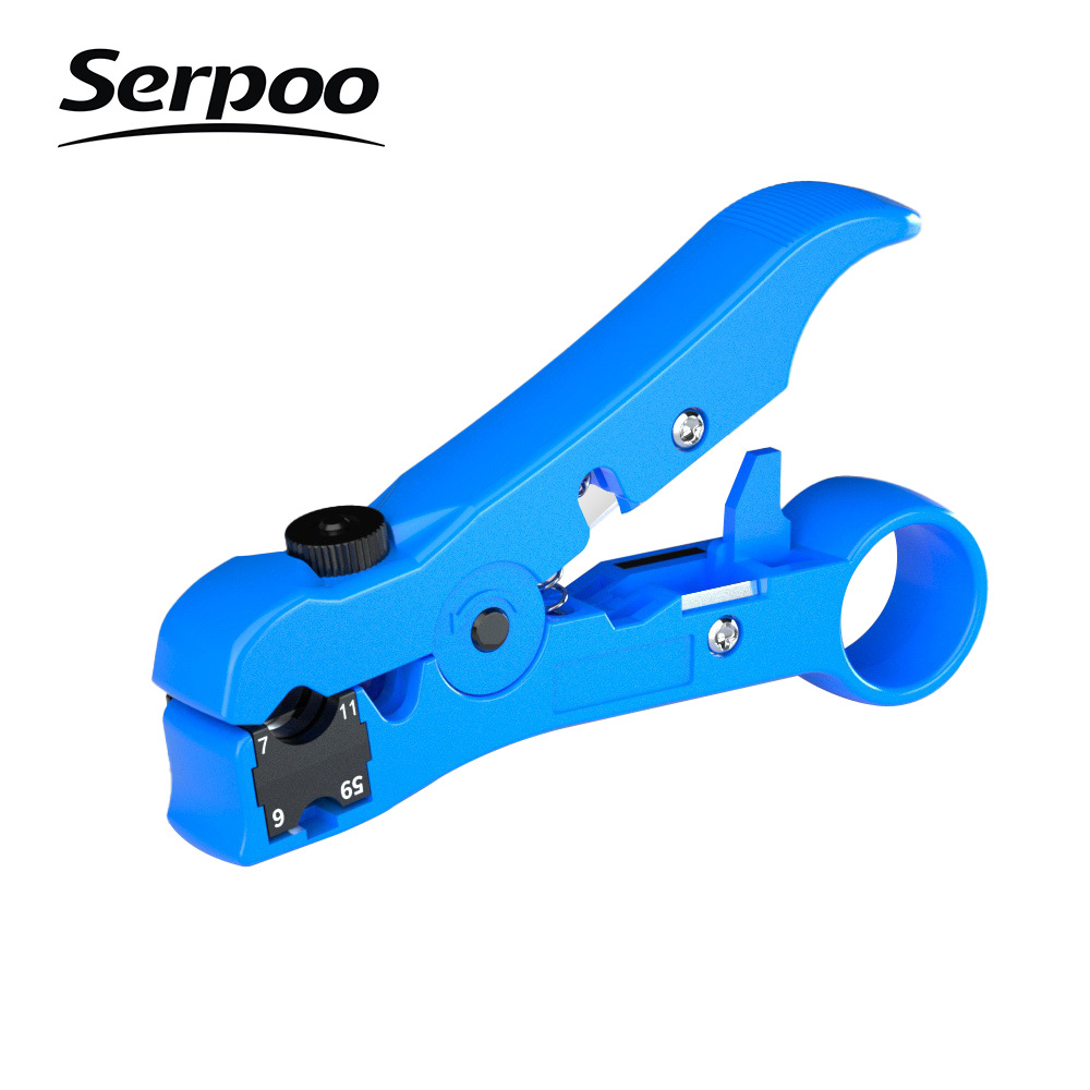 多功能线钳打线工具 旋转式可调距STP/UTP网线电缆线同轴线剥线器