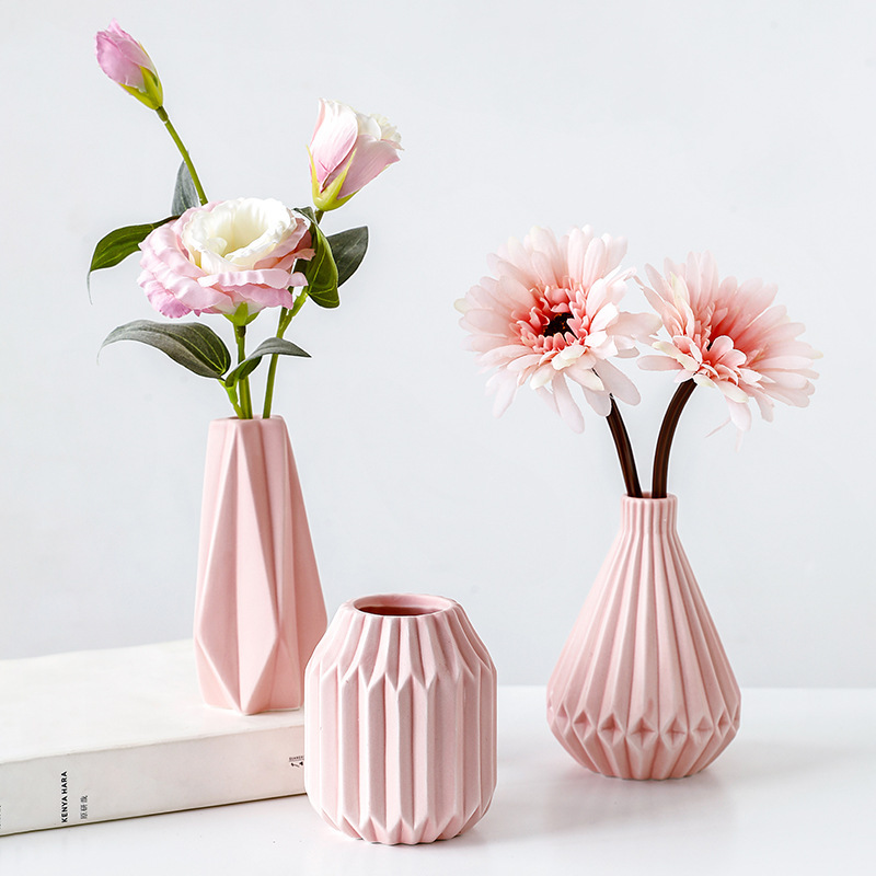 Dried Flower Decorations Home Scandinavian Ceramic Dining Table Small Vase Ins Style Tv Cabinet Flower Arrangement Creative Xichen