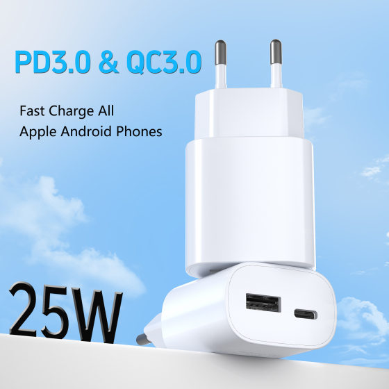 European charging head cross-border application Samsung s23ultra fast charging multi-port charger USB PD dual-port fast charging head