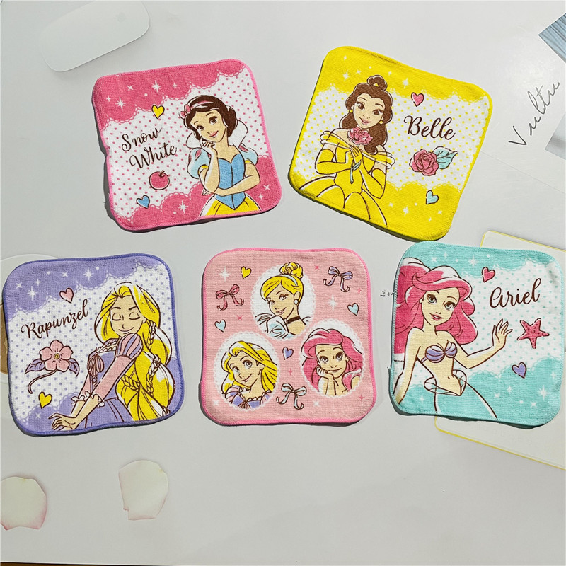 Cartoon Princess Small Towel Small Square Baby Spit Towel Kindergarten Hand Towel Cute Cotton Water Absorbent Household School Cartoon Princess Small Towel Small Square Baby Spit Towel Kindergarten Hand Towel Cute Cotton Water Absorbent Household School