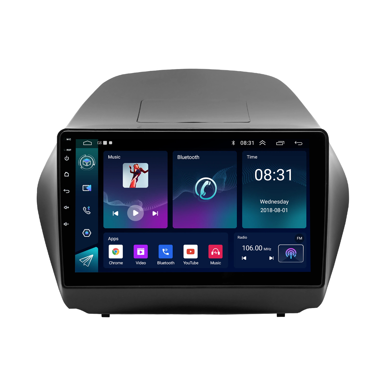 Para Hyundai 10 ix35 Android navegación reproductor MP5 Radio 4 + 64 incorporado carplay