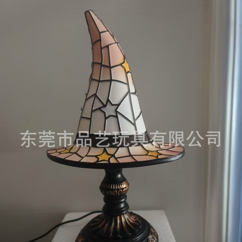 国境を越えた独立駅の新型ウィッチハットLamps創意家庭ゴシック式夜灯プレゼント女巫帽灯|undefined