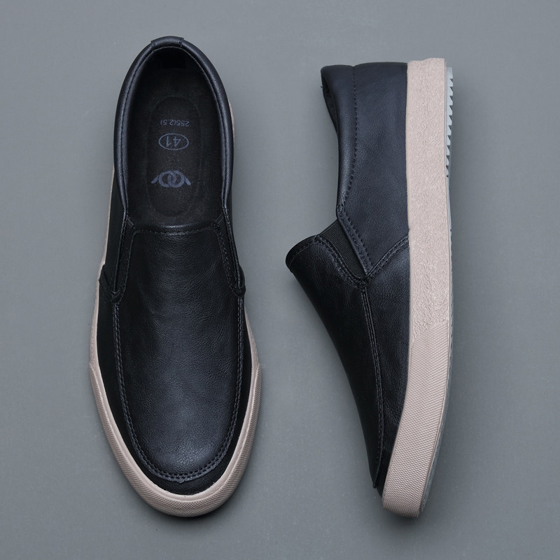 Men's Slip-On Shoes, Versatile Sneakers, Korean Style Trendy Casual Shoes, Men's Low-Top British Style Spring Slip-On Shoes, Men's Shoes