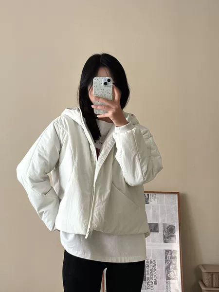 Qsqs Lulu Sports Cotton Jacket Short Outdoor Cotton Coat Hooded Warm Cotton Jacket Windproof Waterproof Lu Jacket