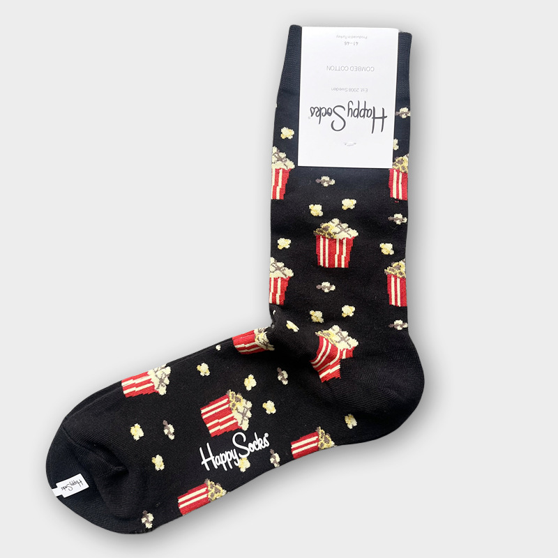 ハッピーソックス メンズソックス ミドル丈 コーマ綿 吸汗消臭 通気性 スウェーデン製 おしゃれ カラフル 薄手