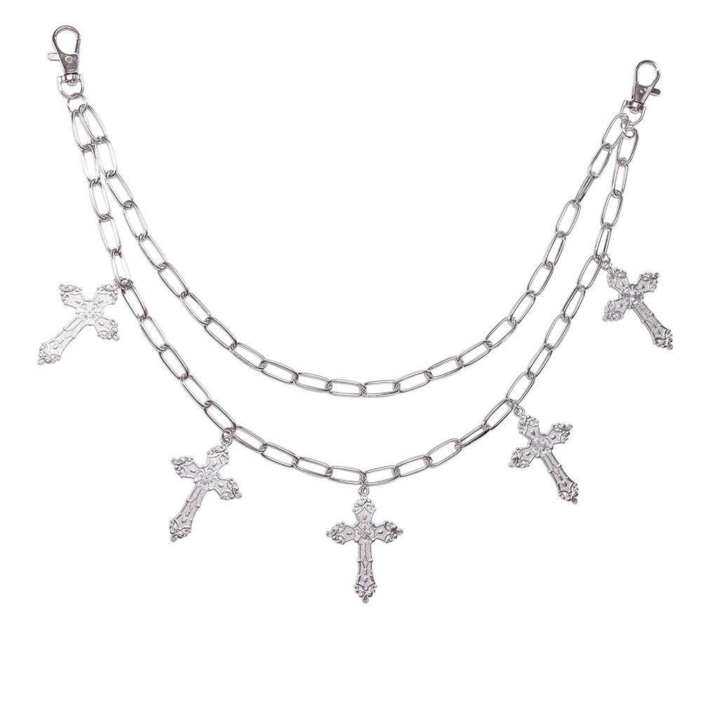 Double Layer Chain For Men Retro Hip Hop Style Belt Chain_voghion.com