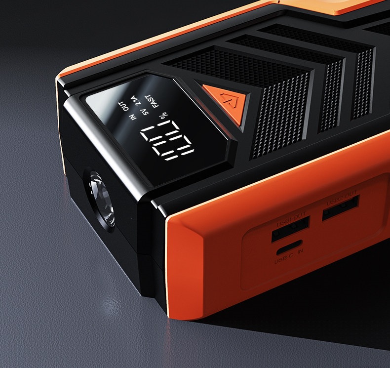 Newman V8 Car Emergency Jump Starter Large Capacity Powerful Vehicle Rescue Power Bank Battery Charger Gadget