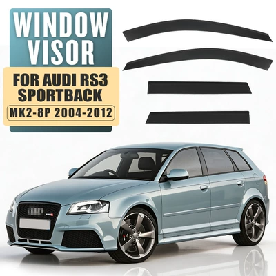 window visor, Rain shield - standard-packaging-audi-rs-015kg-van-mk2-8p-2004-2012-no-bright-trim-rain-guard