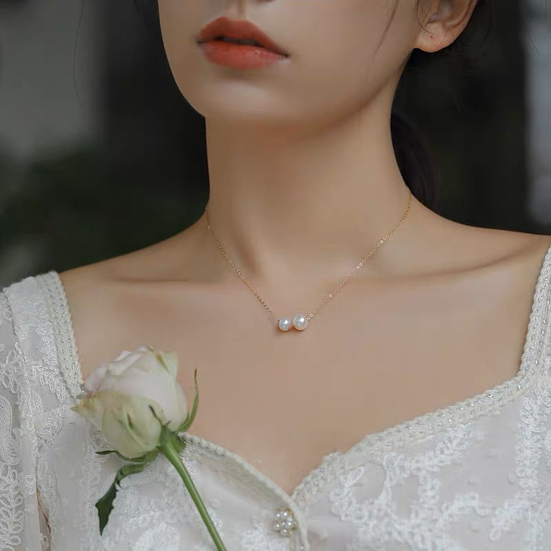 Colar de pérolas de luxo com fecho magnético para mulher_voghion.com