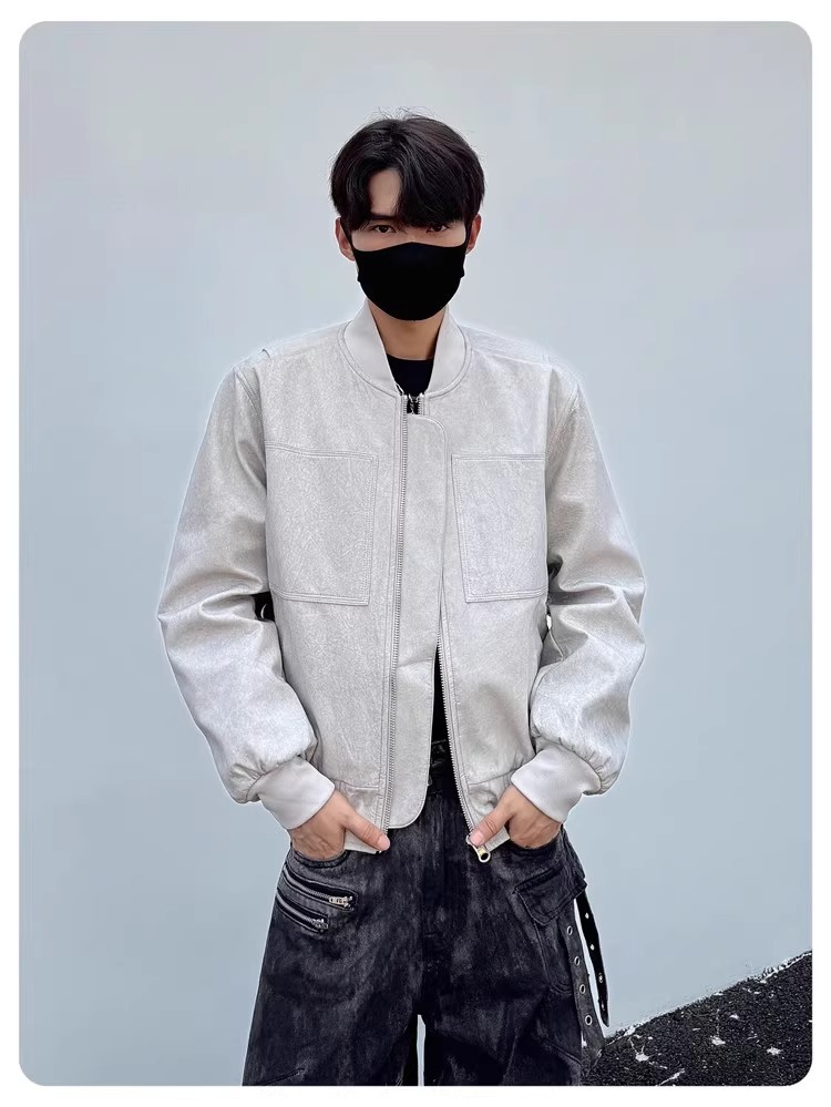 Men's Bomber Jacket Loose Fitting Lapel Sports Jacket For Men_voghion.com