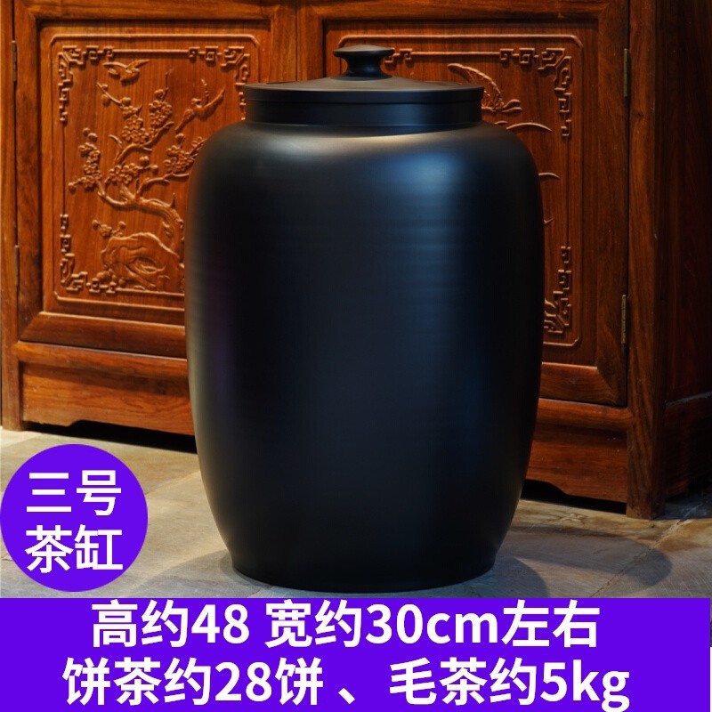 雲南建水紫陶茶缶密封セラミック茶缶大容量紫砂茶缶大型水缶米缶Chu Hang|undefined