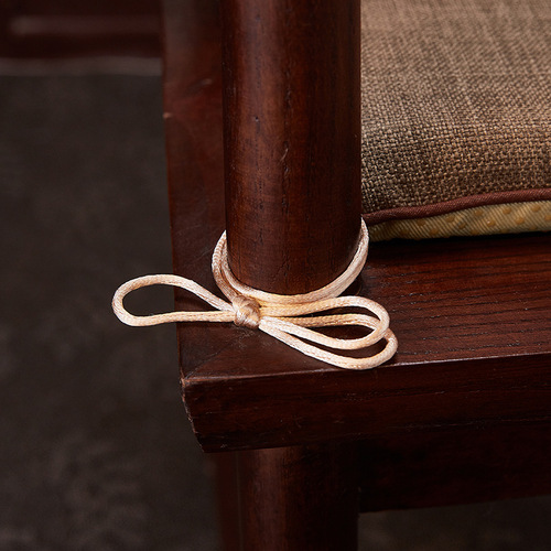 Chinese linen strap seat cushion wholesale U-shaped horseshoe-shaped cotton and linen non-slip breathable dining chair cushion removable and washable chair cushion
