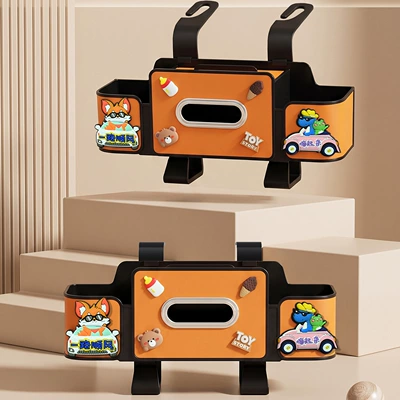 Seat Back Storage Box Cartoon | Car tissue box/set
