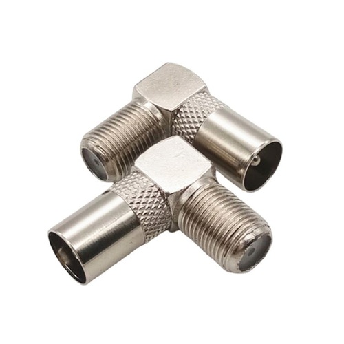 F female to TV male 90 degree TV plug F female to TV male British F female to 9.5 TV male RF adapter