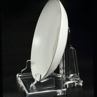 Plate Display Rack Dishes Dinner Plate Porcelain Plate Storage Display Tea Cake Acrylic Holder Museum Appreciation Plate Holder
