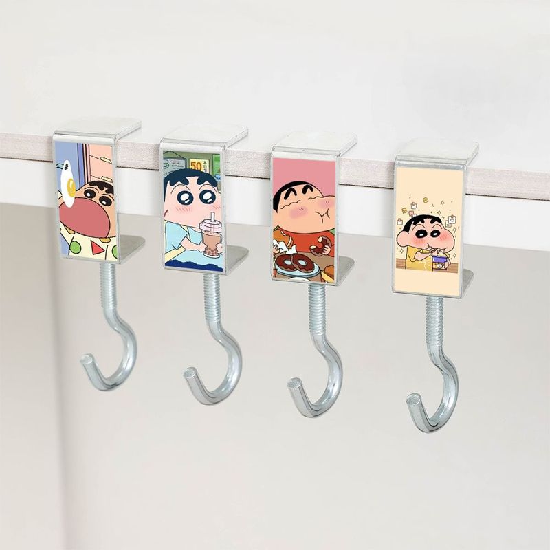 クレヨンしんちゃんフック学生デスクバッグフックアーティファクトステンレス鋼タイプパンチフリー取り外し可能なバッグフック|undefined