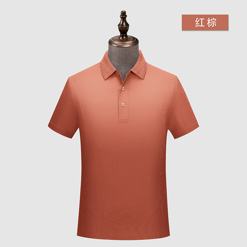Waffle brocado sin costuras 5A antibacteriano color sólido cuello de segundo nivel camisa de polo logotipo impreso personalizado ropa de trabajo de alta gama monos