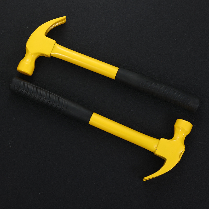 厂家直供钢管柄羊角锤批发榔头超硬铁锤钉锤工地工具家用小锤子