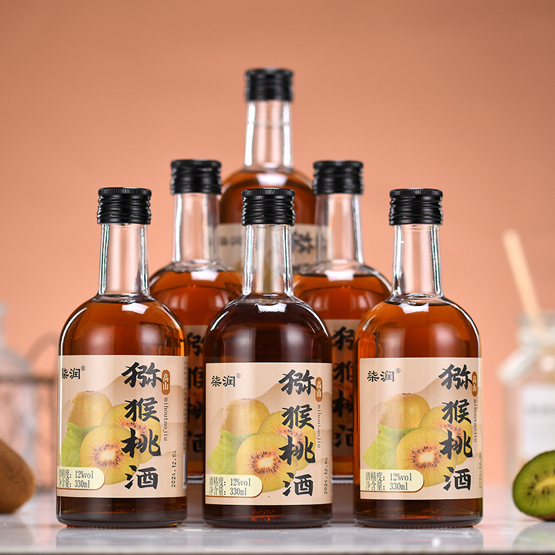 猕猴桃酒水果发酵酒12度六瓶装自酿果酒低度男士女士微醺晚安甜酒