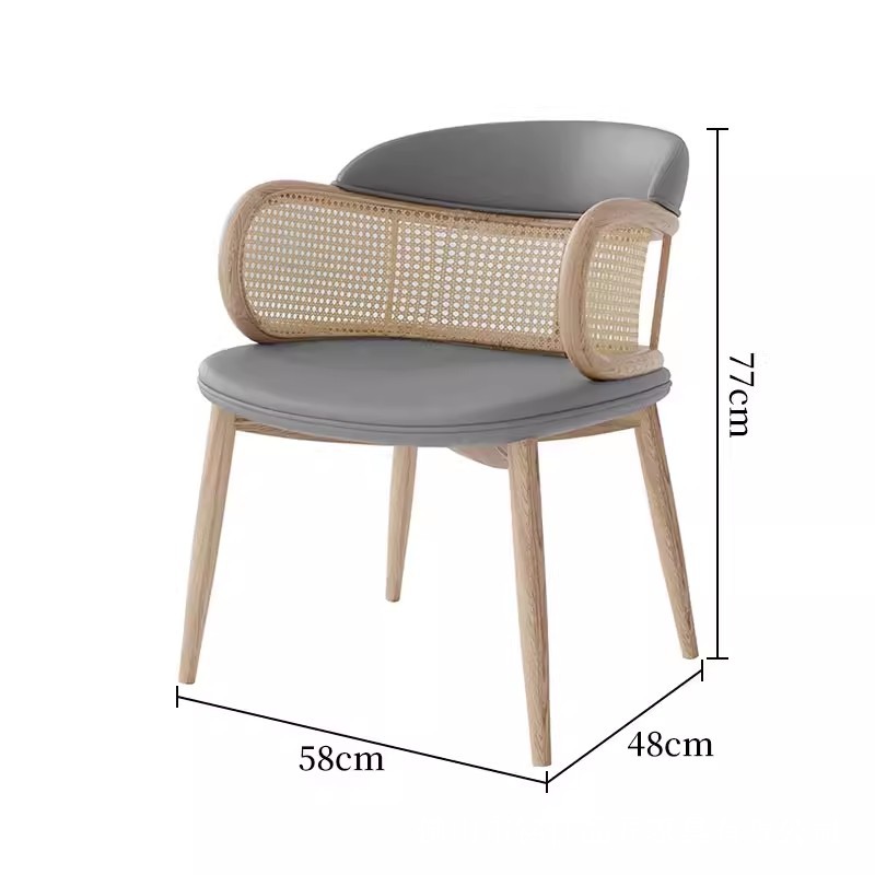 Silla de comedor de madera maciza para restaurante