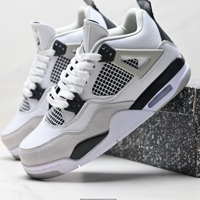 Putian мужские кроссовки AJ4Mid-top Белый Цемент Oreo Университетский синий Реплика Оригинальные повседневные баскетбольные кроссовки