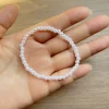 Plastic bracelet from pearl, 4mm