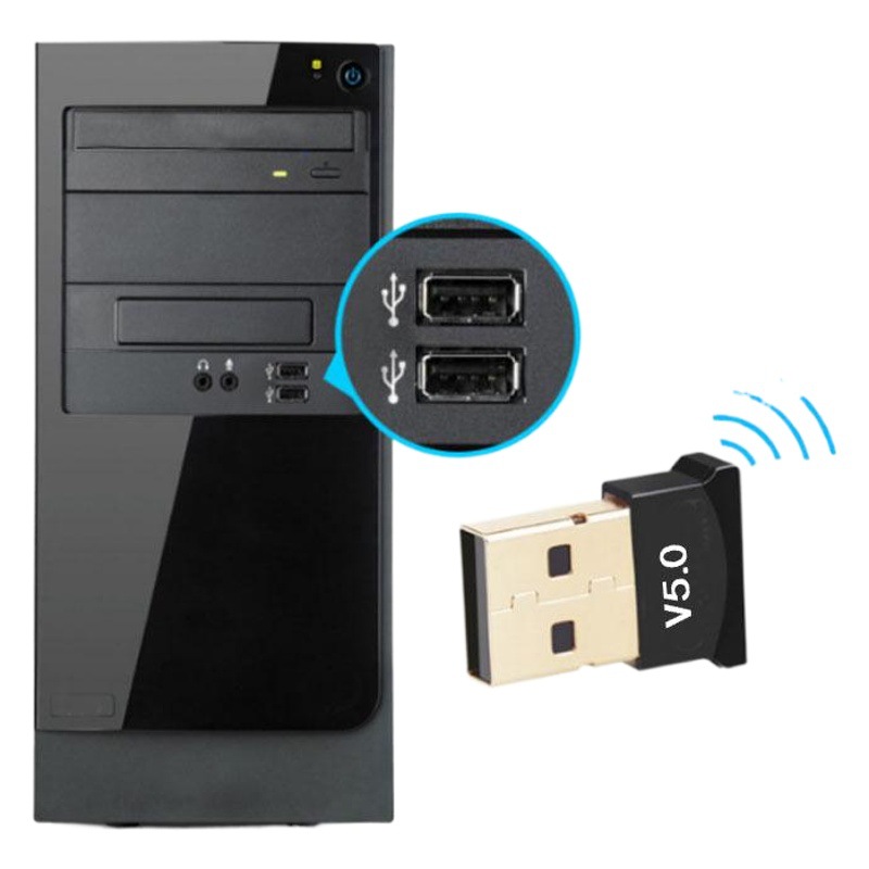 Adaptador Bluetooth 5,1, teclado para ordenador portátil de escritorio, ratón, auriculares, altavoz, mango, receptor, transmisor inalámbrico