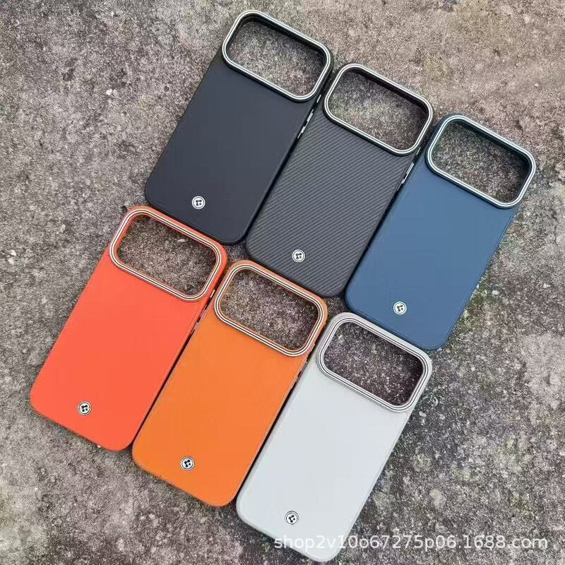 Spigen Is Suitable for iPhone 16Promax Business Leather Magnetic Anti-Slip Apple 14Pro Anti-Fall Phone Case