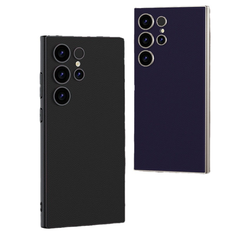 Aplicable a Samsung S24Ultra teléfono móvil Shell metal laca cuero esmerilado piel sensación s24Ultra ultra-Delgado protección de la moda
