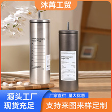 跨境不锈钢保温杯便携直筒螺纹盖学生水杯简约时尚冰美式咖啡杯