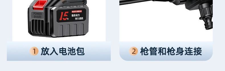 Car washer, super car cleaning tool, lithium battery spray sprayer, magical tool for watering vegetables, high-pressure water gun, brushless new model