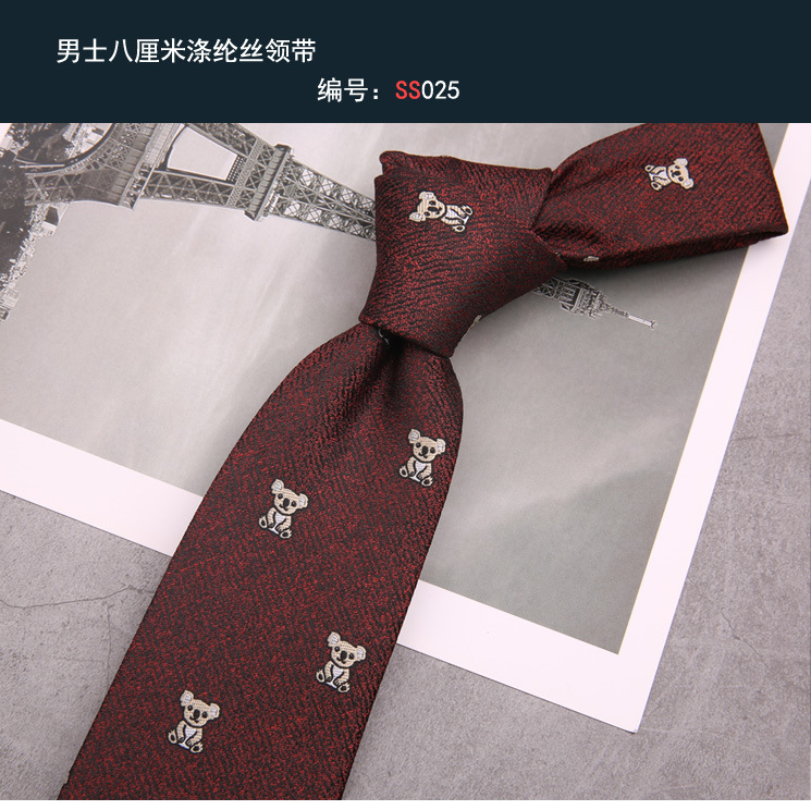 Ropa formal de los hombres de la boda del novio de los hombres de negocios Azul Rojo mano anudada traje de rayas patrón animal corbata