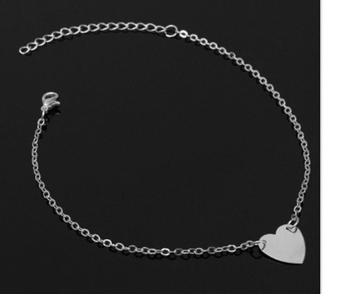 Simple and Minimalist Sexy Heart-shaped Love Peach Heart Ankle Bracelet Wholesale