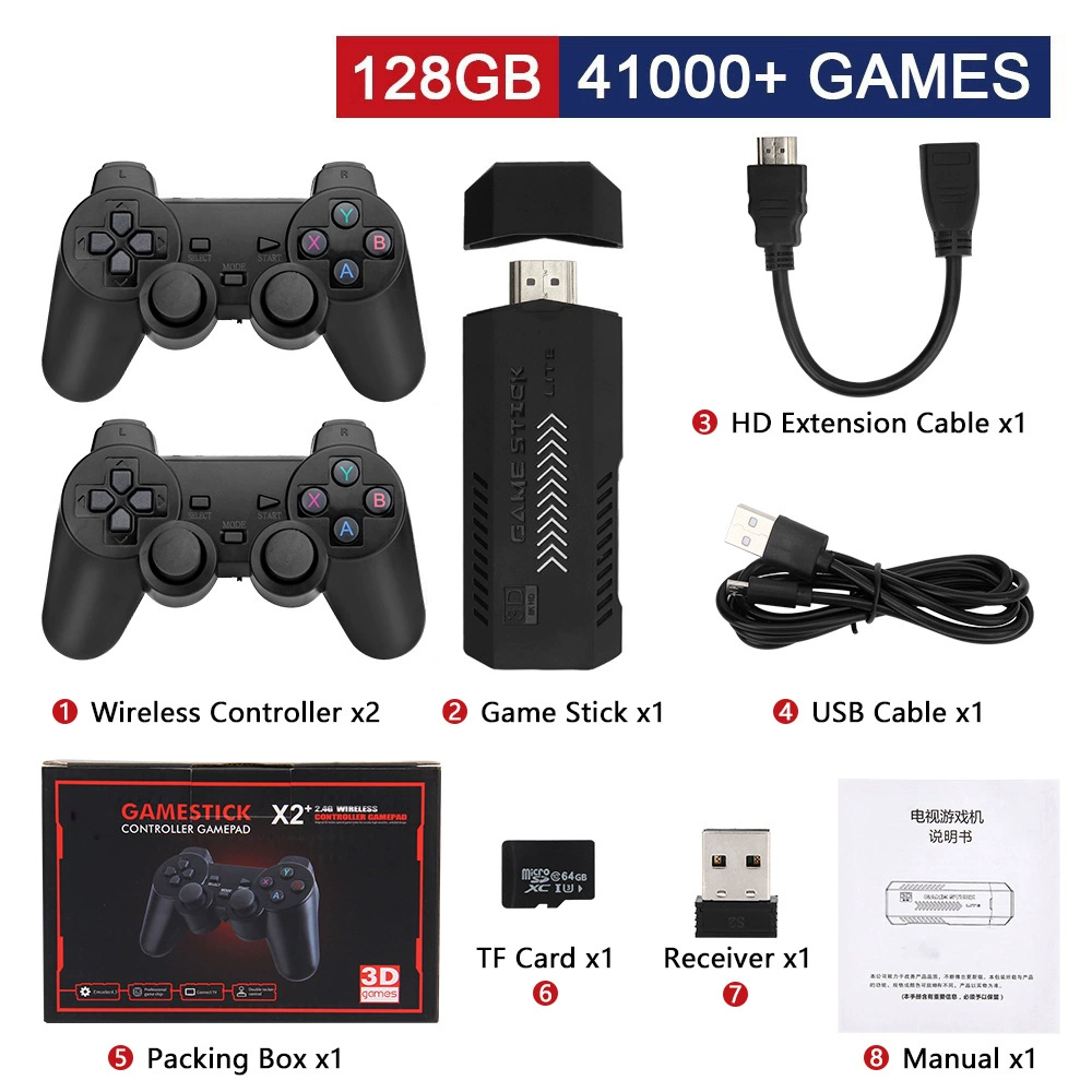 X2 Plus домашняя игровая приставка GD10 видеоприставка HD беспроводной PS1 открытый код 3D игровой джойстик